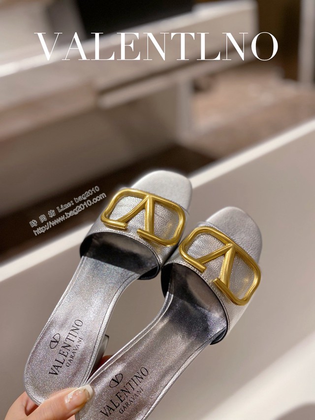 Valentino專櫃原版華倫天奴春夏新款女士拖鞋高跟涼拖鞋 dx2955